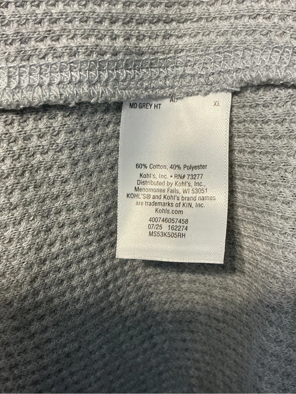 Sonoma Light Gray Thermal Shirt